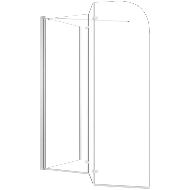 Badkarsvägg 120x69x130 cm härdat glas transparent vidaXL – bild 8