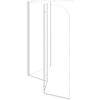 Badkarsvägg 120x69x130 cm härdat glas transparent vidaXL – miniatyr 9