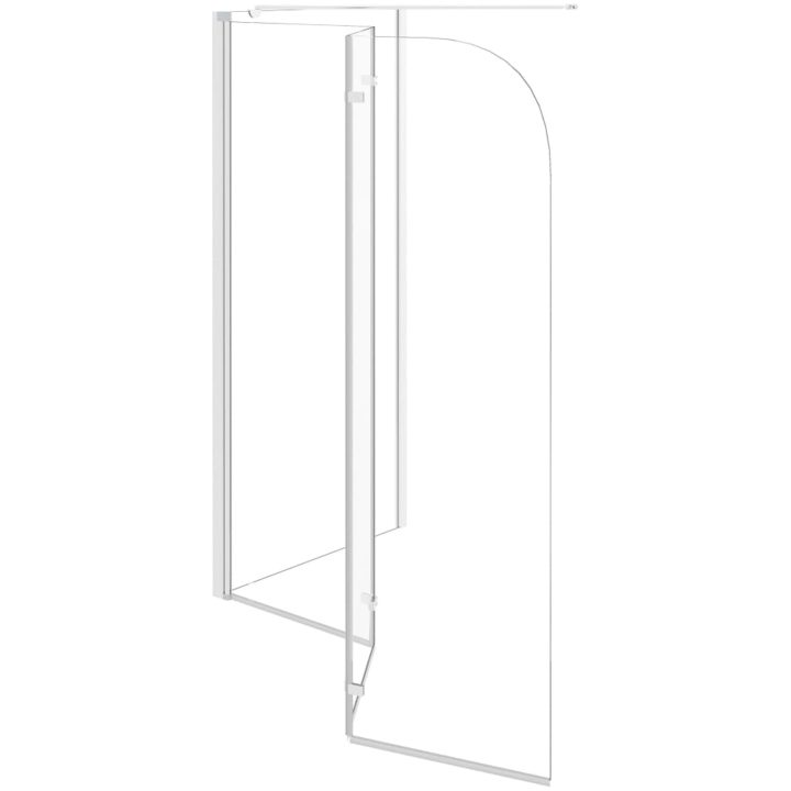 Badkarsvägg 120x69x130 cm härdat glas transparent vidaXL – bild 9