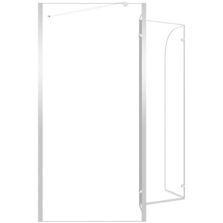Badkarsvägg 120x69x130 cm härdat glas transparent vidaXL – bild 10