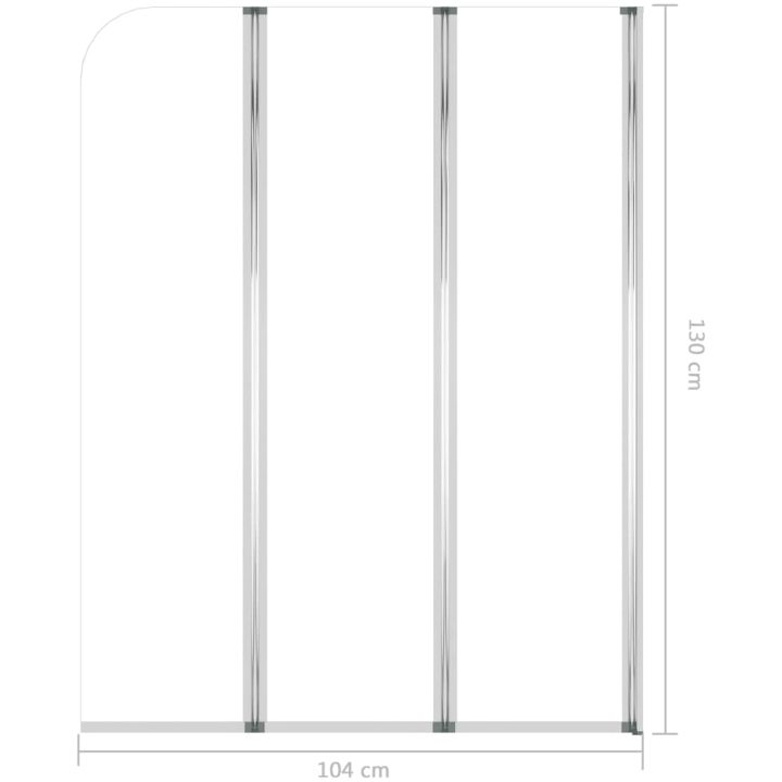 Badkarsvägg 2 st härdat glas transparent vidaXL 104 x 130 cm – bild 11