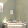 Badkarsvägg 2 st härdat glas transparent vidaXL 104 x 130 cm – miniatyr 3