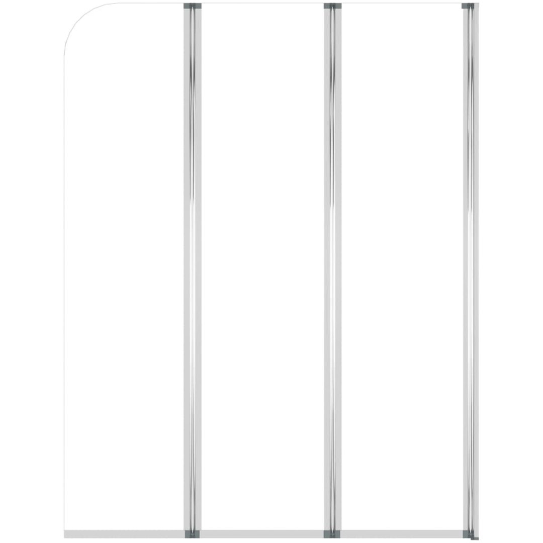 Badkarsvägg 2 st härdat glas transparent vidaXL 104 x 130 cm – bild 5