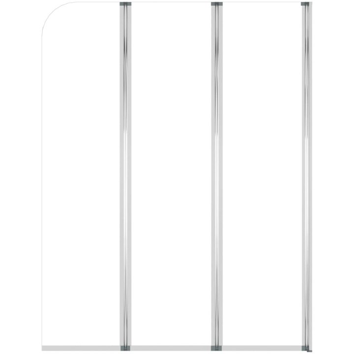 Badkarsvägg 2 st härdat glas transparent vidaXL 104 x 130 cm – bild 5