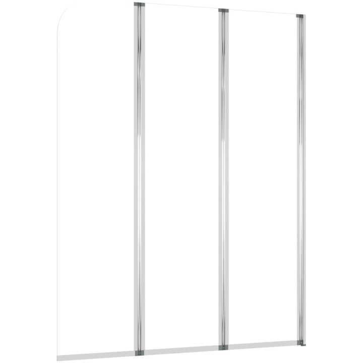 Badkarsvägg 2 st härdat glas transparent vidaXL 104 x 130 cm – bild 6