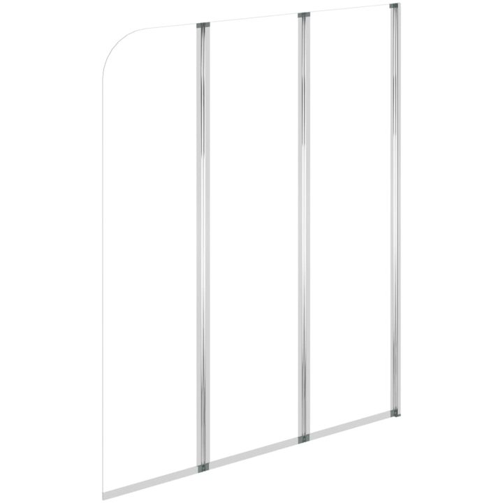 Badkarsvägg 2 st härdat glas transparent vidaXL 104 x 130 cm – bild 7