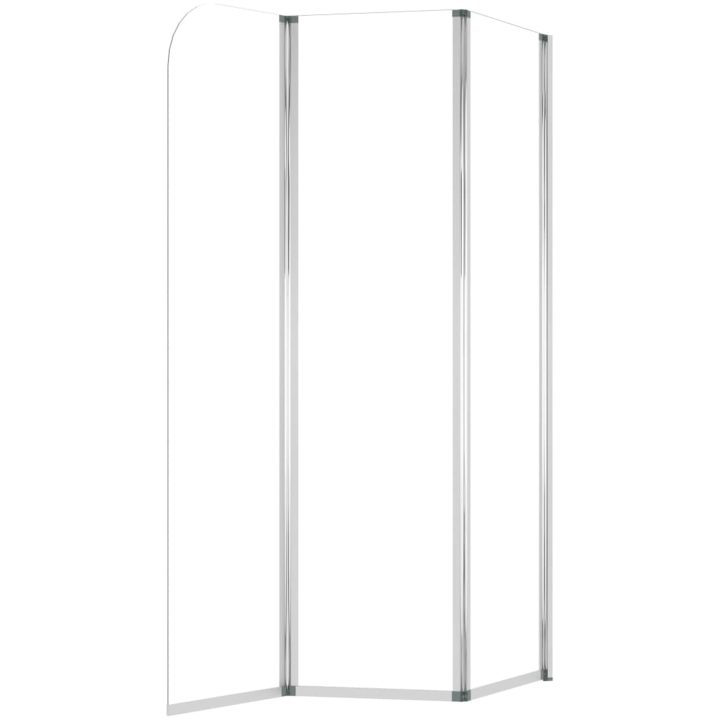 Badkarsvägg 2 st härdat glas transparent vidaXL 104 x 130 cm – bild 9