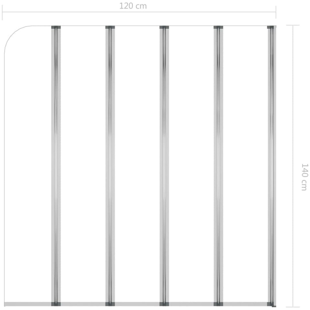 Badkarsvägg härdat glas transparent vidaXL 120 x 140 cm – bild 10