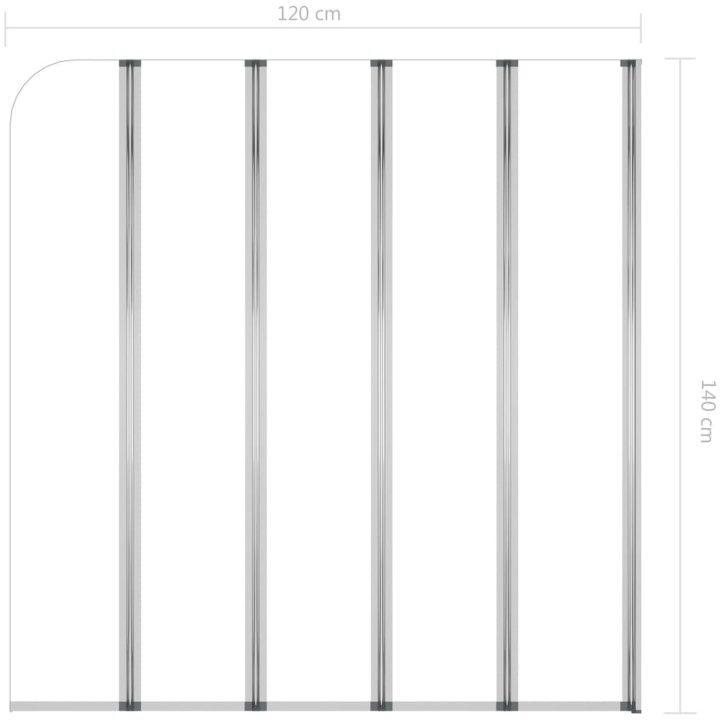 Badkarsvägg härdat glas transparent vidaXL 120 x 140 cm – bild 10