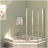 Badkarsvägg härdat glas transparent vidaXL 120 x 140 cm – miniatyr 1