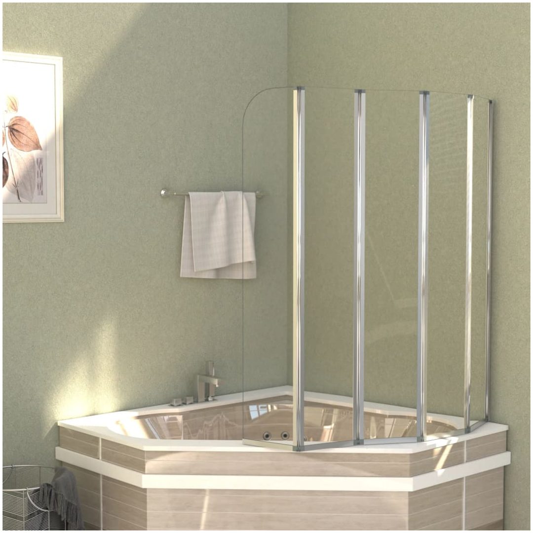 Badkarsvägg härdat glas transparent vidaXL 120 x 140 cm