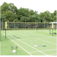 Badmintonnät gul och svart 600x155 cm polyeten vidaXL