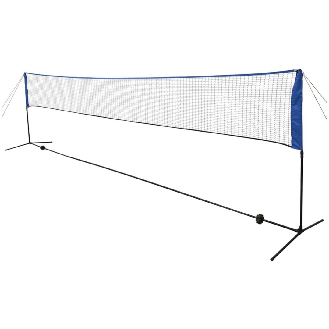 Badmintonnät med badmintonbollar 600x155 cm vidaXL