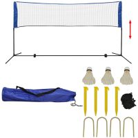 Badmintonnät med fjäderbollar 300x155 cm vidaXL
