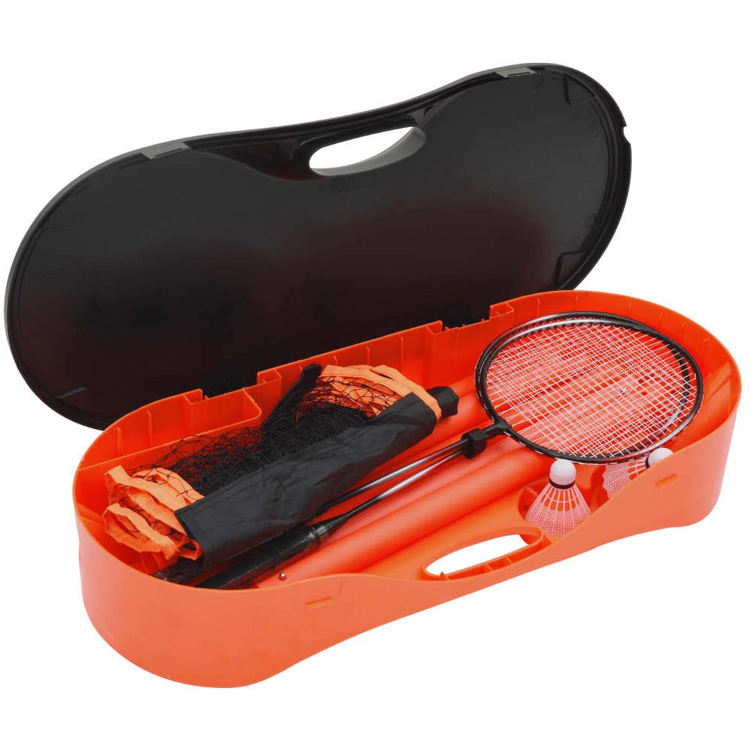 Badmintonset med 2 racketar, nät och förvaring 292x30x152 cm vidaXL – bild 3