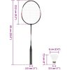 Badmintonset med 2 racketar, nät och förvaring 292x30x152 cm vidaXL – miniatyr 9