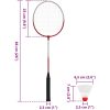 Badmintonset med 4 racketar och nät 620x151 cm vidaXL – miniatyr 12
