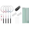 Badmintonset med 4 racketar och nät 620x151 cm vidaXL – miniatyr 1
