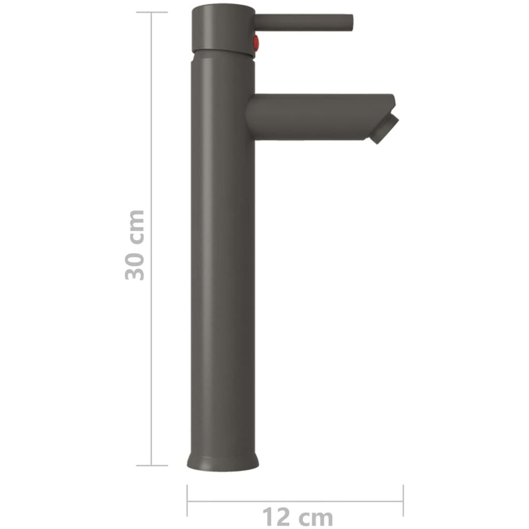 Badrumsblandare grå 12x30 cm vidaXL – bild 5