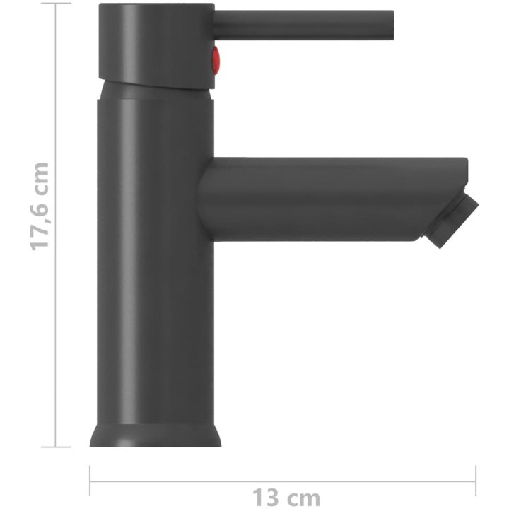 Badrumsblandare grå 130x176 mm vidaXL – bild 5
