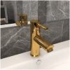 Badrumsblandare guld 130x176 mm vidaXL – miniatyr 1