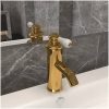 Badrumsblandare guld 130x180 mm vidaXL – miniatyr 1