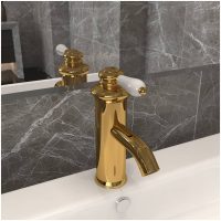 Badrumsblandare guld 130x180 mm vidaXL