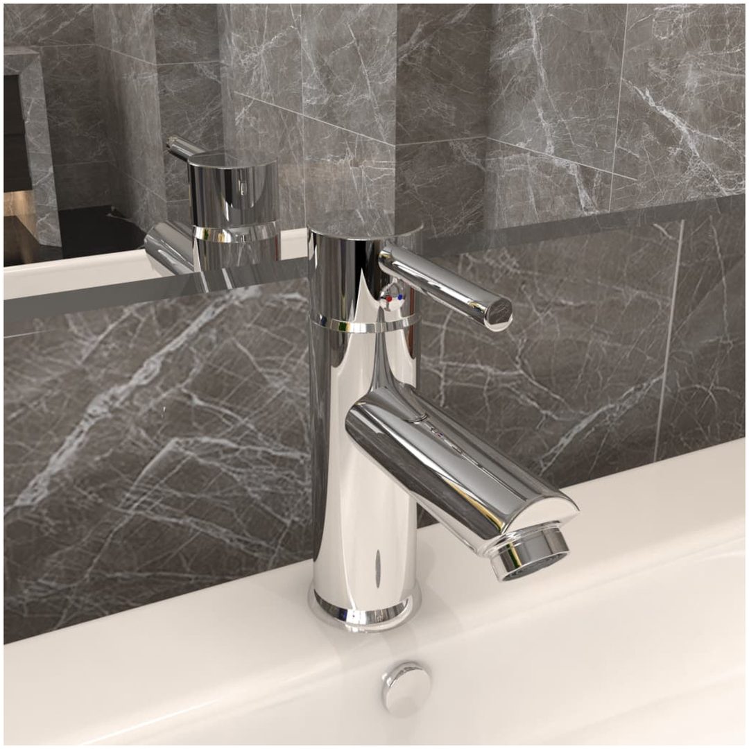 Badrumsblandare kromad finish 130x176 mm vidaXL