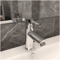 Badrumsblandare kromad finish 130x176 mm vidaXL
