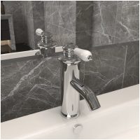 Badrumsblandare kromad finish 130x180 mm vidaXL