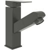 Badrumsblandare med utdragbar pip grå 157x172 mm vidaXL – miniatyr 3