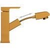 Badrumsblandare med utdragbar pip guld 157x172 mm vidaXL – miniatyr 5