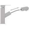 Badrumsblandare med utdragbar pip silver 157x172 mm vidaXL – miniatyr 5