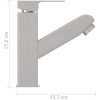 Badrumsblandare med utdragbar pip silver 157x172 mm vidaXL – miniatyr 6