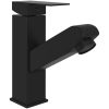 Badrumsblandare med utdragbar pip svart 157x172 mm vidaXL – miniatyr 3
