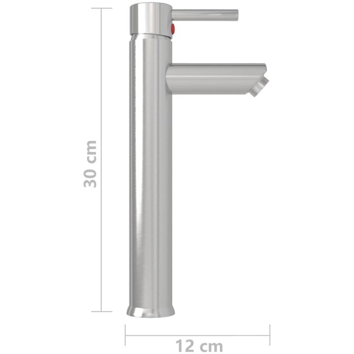 Badrumsblandare silver 12x30 cm vidaXL – bild 5