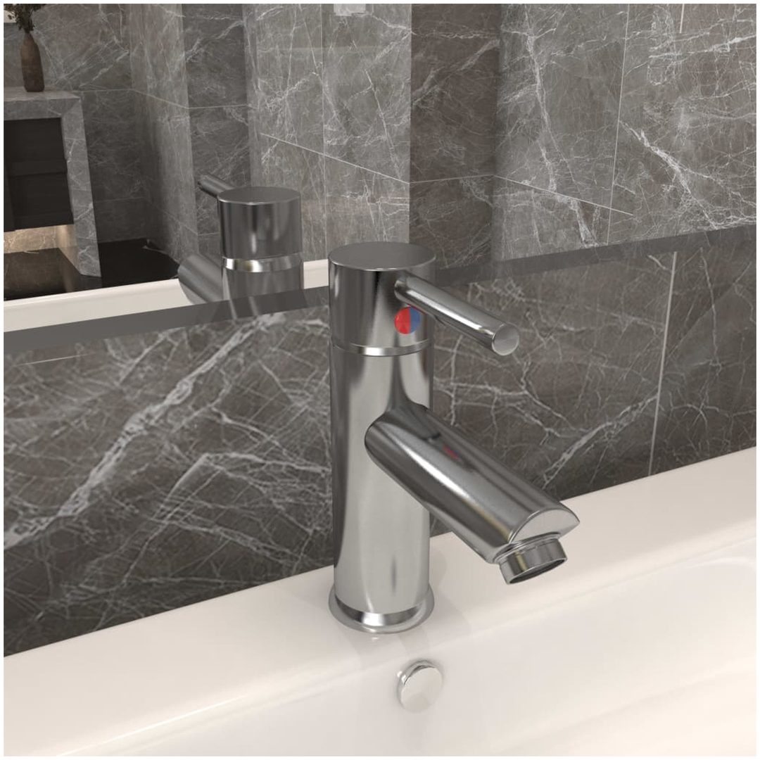 Badrumsblandare silver 130x176 mm vidaXL