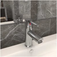 Badrumsblandare silver 130x176 mm vidaXL