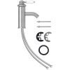 Badrumsblandare silver 130x180 mm vidaXL – miniatyr 2