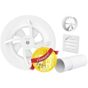 BADRUMSFLÄKT KLIMAT K7 PAKETFLÄKT+RÖR+GALLER+STOS+SKYDD
