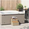 Badtunna Step beige konstrotting och solid akacia vidaXL 50 x 50 x 50.5 cm – miniatyr 2