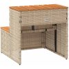 Badtunna Step beige konstrotting och solid akacia vidaXL 50 x 50 x 50.5 cm – miniatyr 6