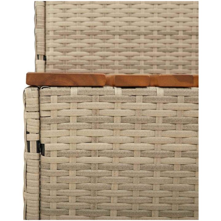 Badtunna Step beige konstrotting och solid akacia vidaXL 50 x 50 x 50.5 cm – bild 7