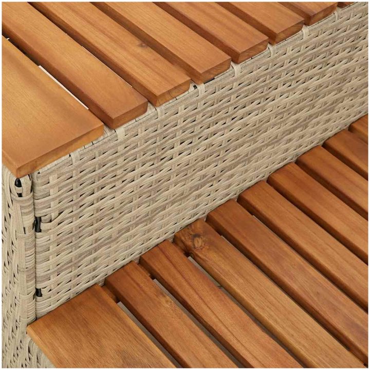 Badtunna Step beige konstrotting och solid akacia vidaXL 50 x 50 x 50.5 cm – bild 8