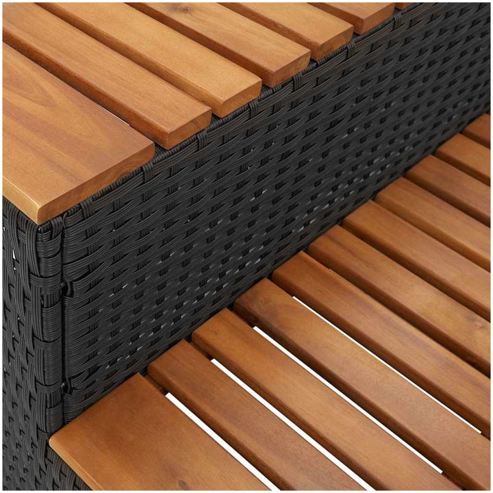 Badtunna Step Black konstrotting och solid akacia vidaXL 50 x 50 x 50.5 cm – bild 8