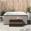 Badtunna Step Black konstrotting solid akacia vidaXL 100 x 50 x 50.5 cm – miniatyr 3