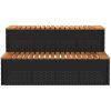 Badtunna Step Black konstrotting solid akacia vidaXL 100 x 50 x 50.5 cm – miniatyr 4
