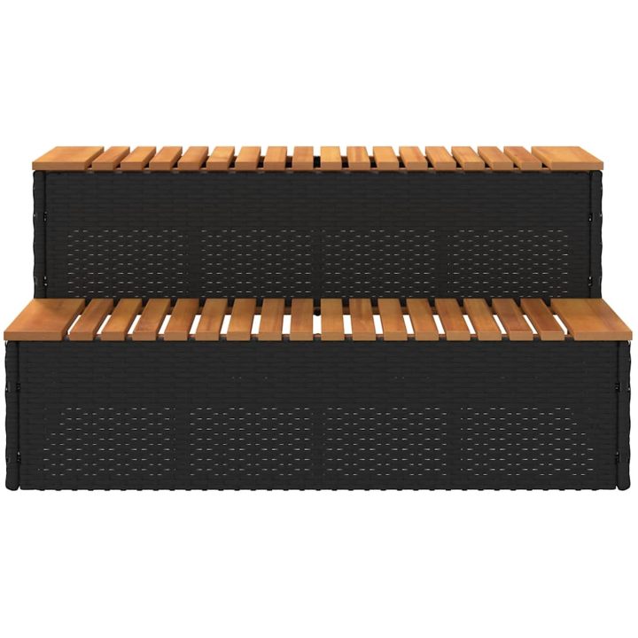 Badtunna Step Black konstrotting solid akacia vidaXL 100 x 50 x 50.5 cm – bild 4