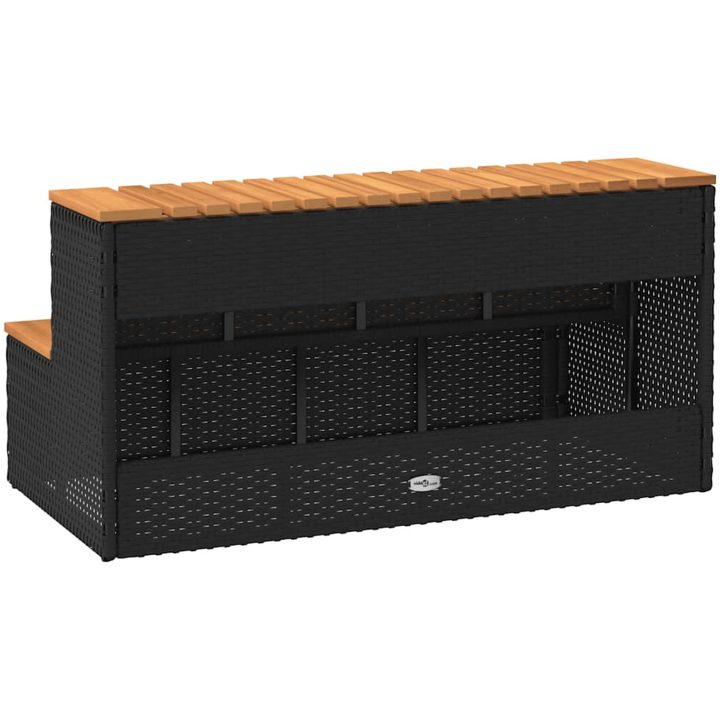 Badtunna Step Black konstrotting solid akacia vidaXL 100 x 50 x 50.5 cm – bild 6
