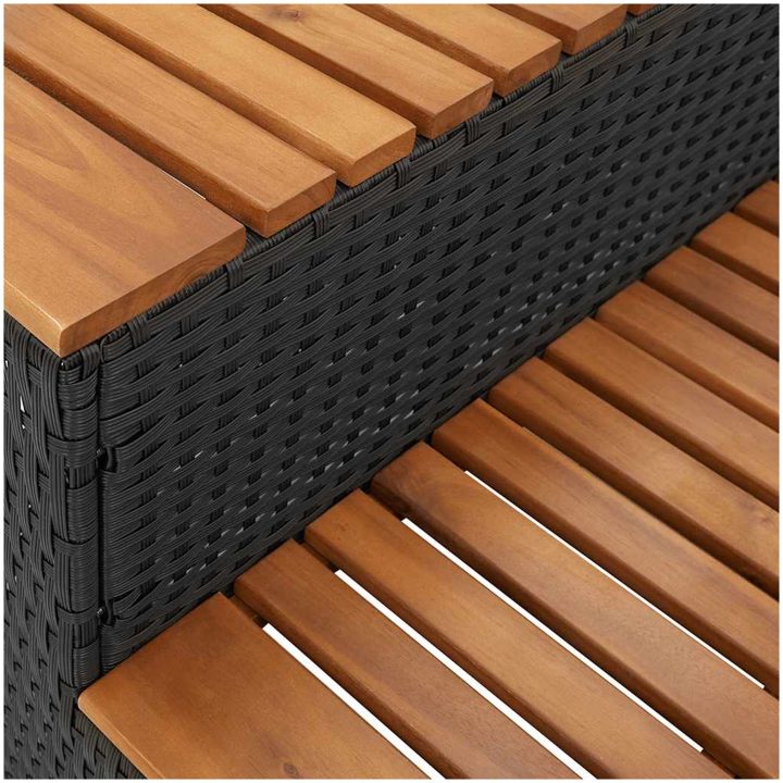 Badtunna Step Black konstrotting solid akacia vidaXL 100 x 50 x 50.5 cm – bild 8